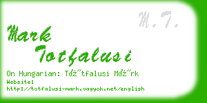 mark totfalusi business card